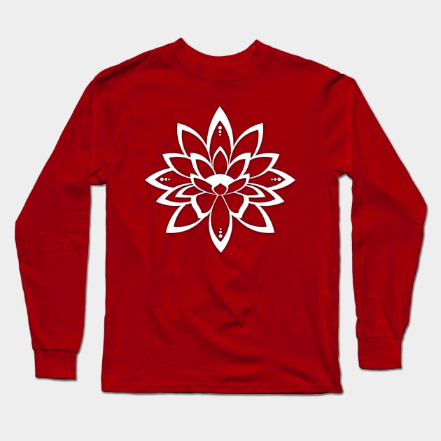 Lotus Flower Long Sleeve T-Shirt by MellowGroove